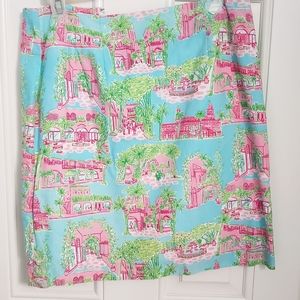 Lilly Pulitzer Palm Beach Toile Print Skirt